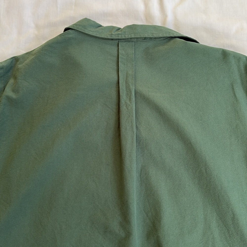 Tuckernuck Pomander Place Green Button Down Collared Polly Shirt Dress Women’s L - Picture 9 of 13